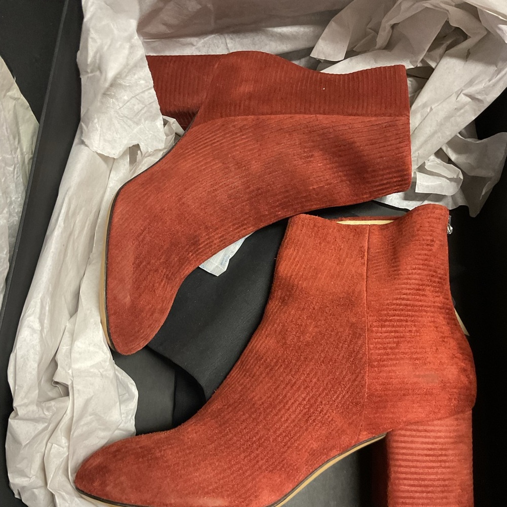 NWT Rag & bone Drea Burnt Orange Corduroy Ankle Boots‎ size 5 - Picture 3 of 5